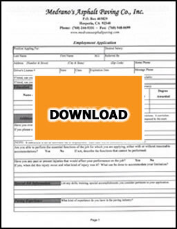 Employment Application - Page 1